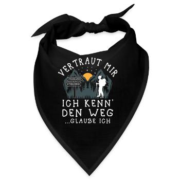 Alpenüberquerung Tegernsee Sterzing Pilgerweg - Bandana - Schwarz - Vorne