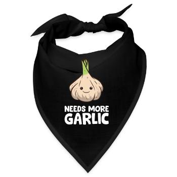 Braucht mehr Knoblauch Liebe Knoblauch - Bandana - Schwarz - Vorne