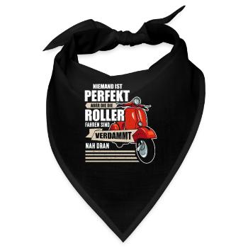 Niemand Ist Perfekt Rollerfahrer Sind Nah Dran - Bandana - Schwarz - Vorne