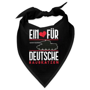 Tank driver predatory cats military tank - Bandana - Schwarz - Vorne