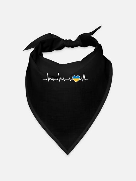 Ukrainische Flagge Ukrainische shirs Geschenk - Bandana - Schwarz