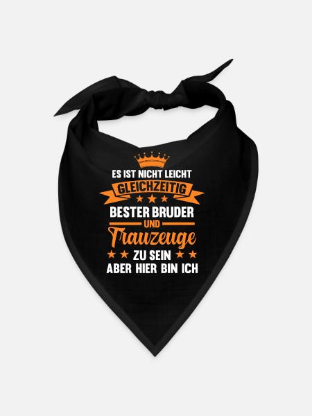 Bester Bruder Trauzeuge - Bandana - Schwarz - Vorne