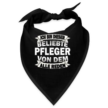 Lustige Pfleger Spruch Krankenpfleger Altenpfleger - Bandana - Schwarz - Vorne