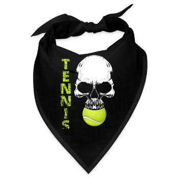 tennis / Tennis / Tennis spieler / Tennis Spielen - Bandana - Schwarz - Vorne