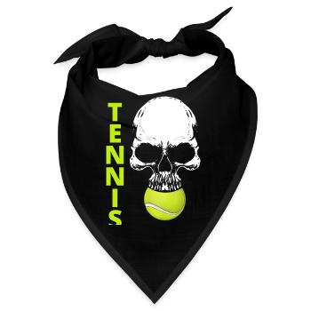 tennis / Tennis / Tennis spieler / Tennis Spielen - Bandana - Schwarz - Vorne
