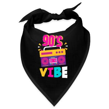 90er Jahre Party Outfit Kostüm 90er Party - Bandana - Schwarz - Vorne