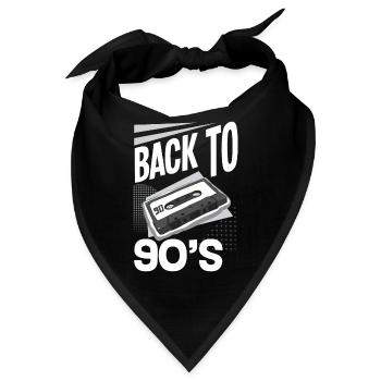 90er Jahre Party Outfit Kostüm 90er Party - Bandana - Schwarz - Vorne