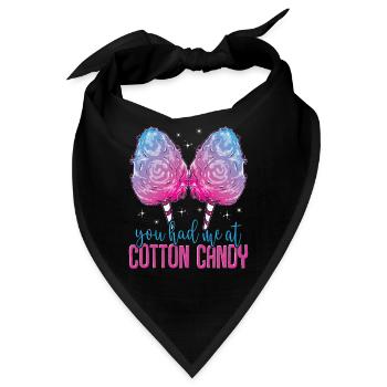 Du hattest mich bei Zuckerwatte - Bandana - Schwarz - Vorne