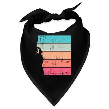 Vintage climber climbing rock climber - Bandana - Schwarz - Vorne