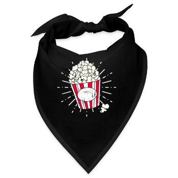 Mardi Gras & Carnival - Retro Popcorn - Bandana - Schwarz - Vorne