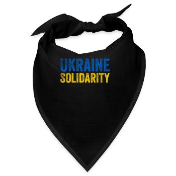 Ukraine Solidarität - Bandana - Schwarz - Vorne