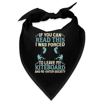 Kitesurfen Kiteboarding Kite Kiten - Bandana - Schwarz - Vorne