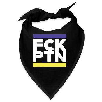 FCK PTN Frieden für Ukraine & Europa - Bandana - Schwarz - Vorne