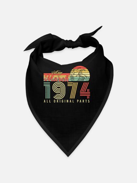 Original Retro 1974 March - Bandana - black - Front
