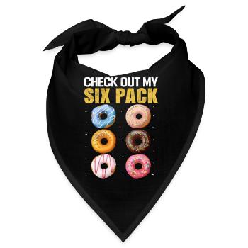 Check Out My Six Pack Donuts - Bandana - Schwarz - Vorne
