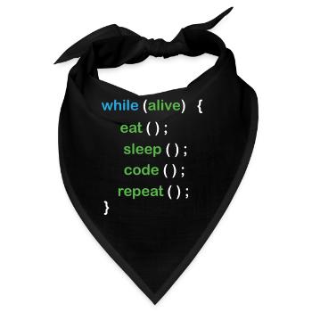 Python Coding Software Developer - Bandana - Schwarz - Vorne