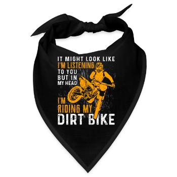 Dirt Bike - Bandana - Schwarz - Vorne