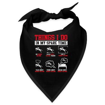 Pferderennen - Bandana - Schwarz - Vorne