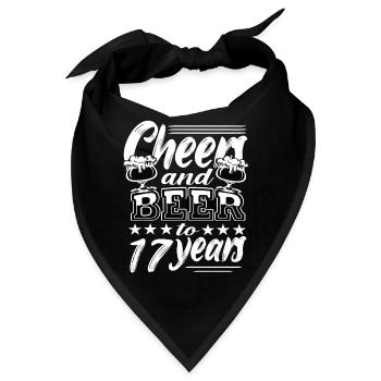 17 Geburtstag - Bandana - Schwarz - Vorne