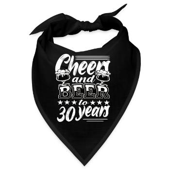 30 Geburtstag - Bandana - Schwarz - Vorne