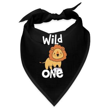 Wild One Löwe 1. Geburtstag Löwenkostüm - Bandana - Schwarz - Vorne