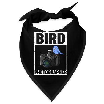 Vogel Fotografie Objektiv Kamera Fotograf - Bandana - Schwarz - Vorne
