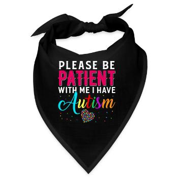 Autist Autismus Autisten Autistisch Geschenk - Bandana - Schwarz - Vorne