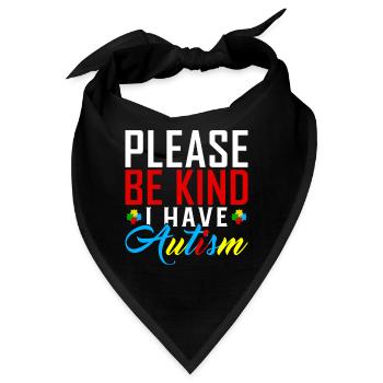 Autist Autismus Autisten Autistisch Geschenk - Bandana - Schwarz - Vorne