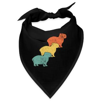 Capybara Capybara-Liebhaber - Bandana - Schwarz - Vorne