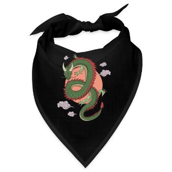 Chinesischer Drache - Bandana - Schwarz - Vorne