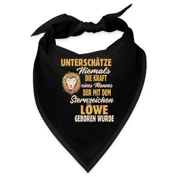 Sternzeichen Löwe - Bandana - Schwarz - Vorne