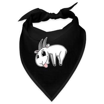 Ziege Ziegenbock Bock - Bandana - Schwarz - Vorne