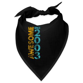 Awesome since 2003 - Bandana - Schwarz - Vorne