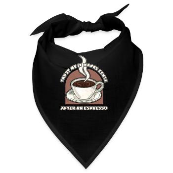Espresso Kaffee - Bandana - Schwarz - Vorne