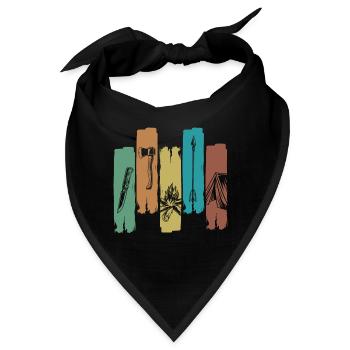 Bushcraft Gegenstände - Bandana - Schwarz - Vorne