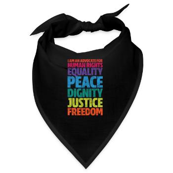 Menschenrechte Antirassismus Toleranz Geschenk - Bandana - Schwarz - Vorne