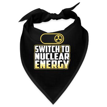 Energiewende Auf Atomkraft Kernkraft Atomenergie - Bandana - Schwarz - Vorne