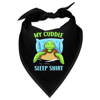 Mein Kuschel Schlafshirt Schildkröte Schlaf - Bandana - Schwarz - Vorne