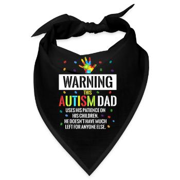 Autist Autismus Autisten Autistisch Geschenk - Bandana - Schwarz - Vorne