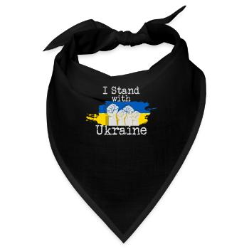 Ukraine I stand with Ukraine - Bandana - Schwarz - Vorne
