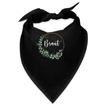 Braut I Blumenkranz Hochzeit Boho Stil Eukalyptus - Bandana - Schwarz - Vorne