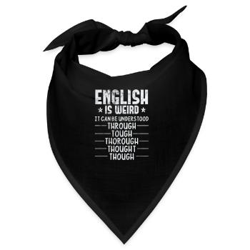 Grammatik Lehrer Englisch - Bandana - Schwarz - Vorne