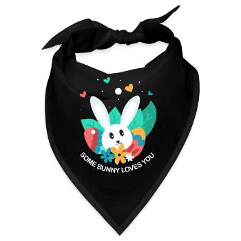 Osterfest Osterhase Ostereier - Bandana - Schwarz - Vorne