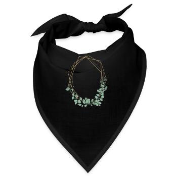 Hochzeit Blumenkranz I Braut Strauß Boho Stil - Bandana - Schwarz - Vorne
