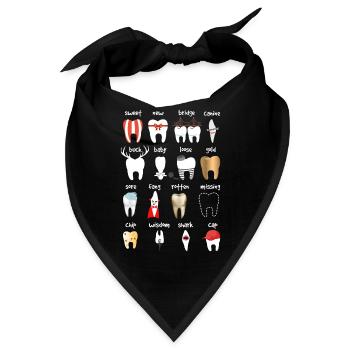Zahnarzt - Bandana - Schwarz - Vorne