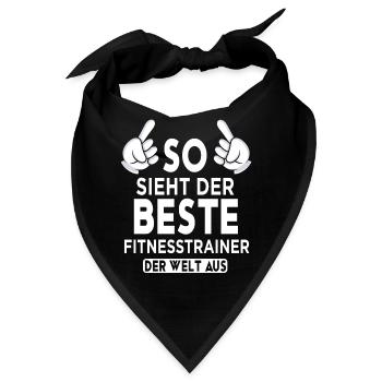 Fitnesstrainer Spruch - Bandana - Schwarz - Vorne