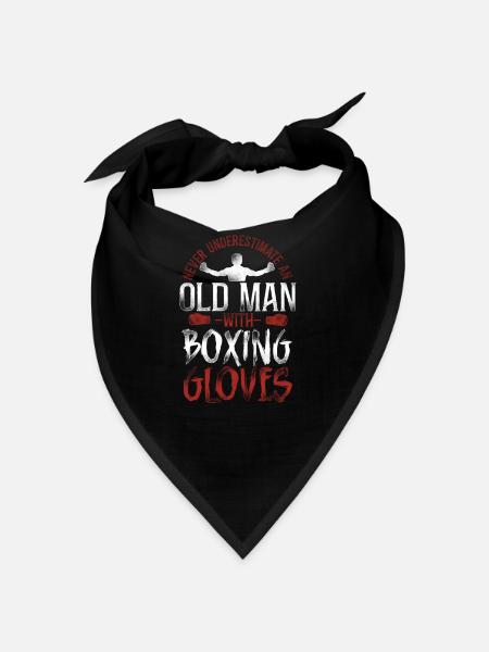 Boxe Papa Père Retraité Vintage - Bandana - noir - Devant