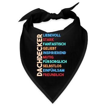 Dachdecker - Bandana - Schwarz - Vorne