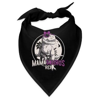 Mamasaurus Mama Dinosaurier Muttertag Geschenk - Bandana - Schwarz - Vorne