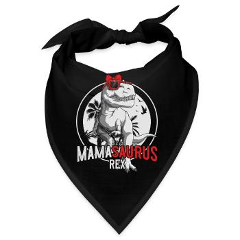 Mamasaurus Mama Dinosaurier Muttertag Geschenk - Bandana - Schwarz - Vorne